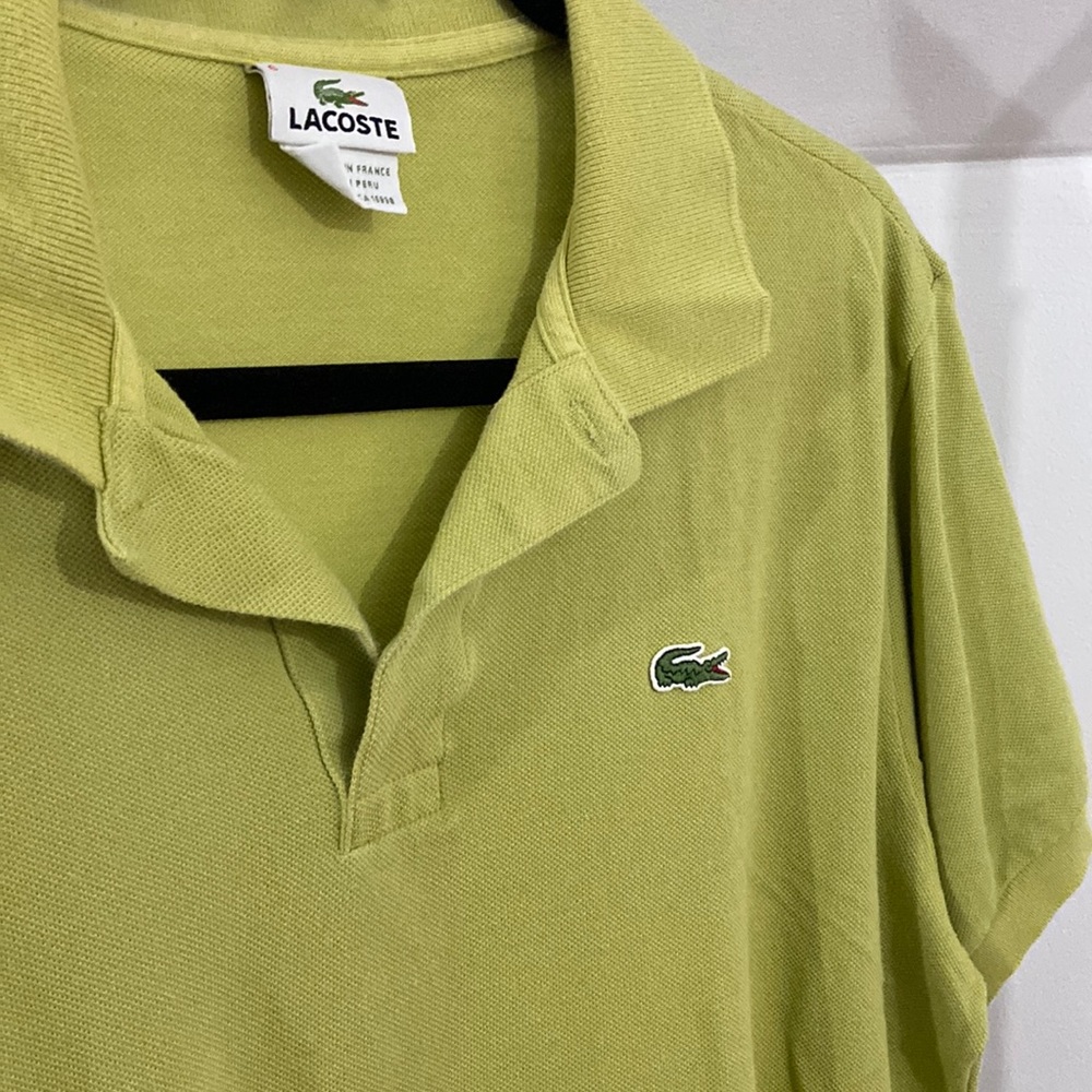 lacoste light green polo